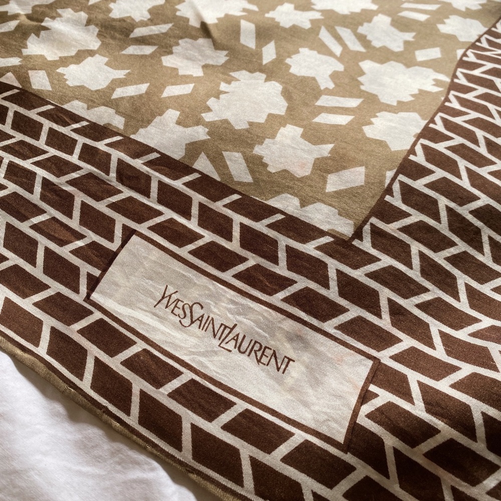Vintage Yves Saint Laurent Silk Scarf